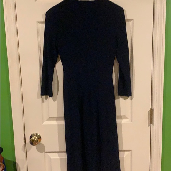Navy blue wrap dress - Picture 4 of 5